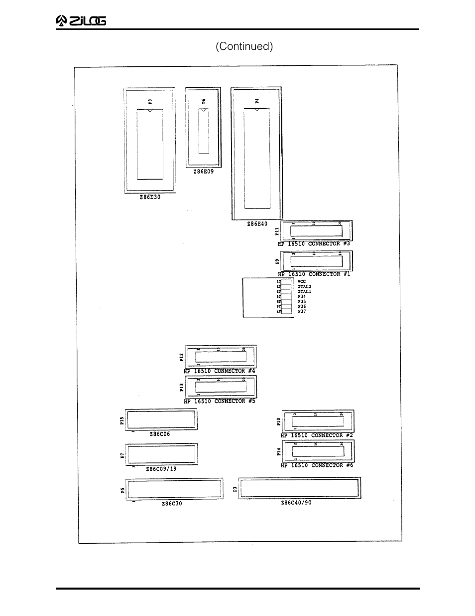 Installing the hardware (continued) | Zilog Z86E07 User Manual | Page 16 / 43