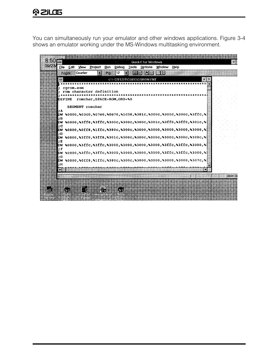 Multitasking with other windows applications | Zilog Z86E07 User Manual | Page 26 / 43