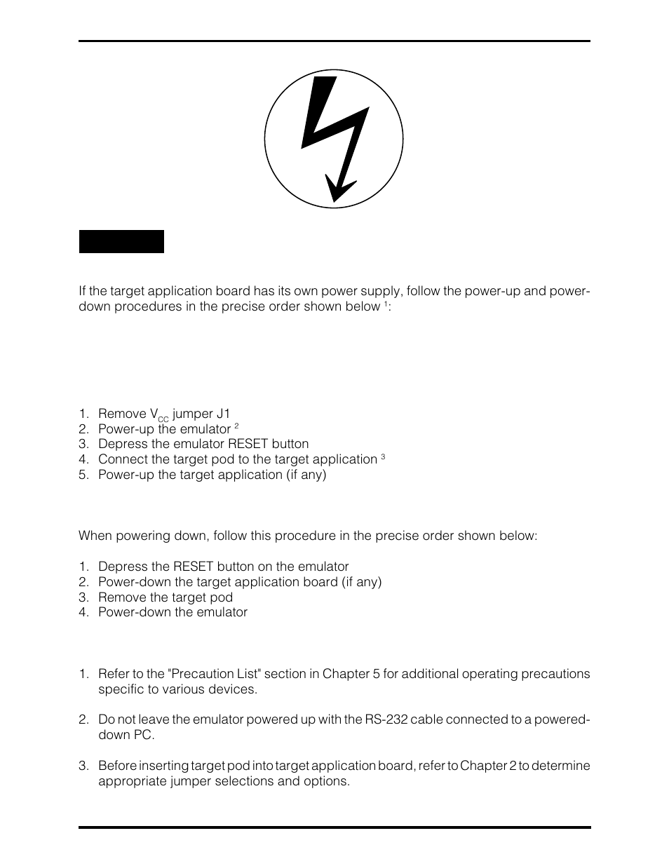 Electrical safeguards, Warning | Zilog Z86E07 User Manual | Page 3 / 43