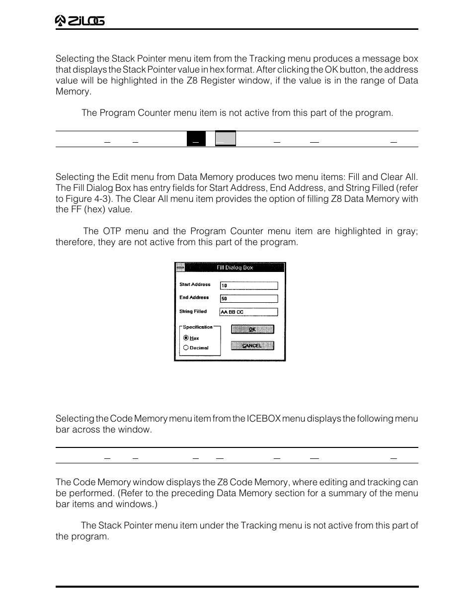 Zilog Z86E07 User Manual | Page 31 / 43