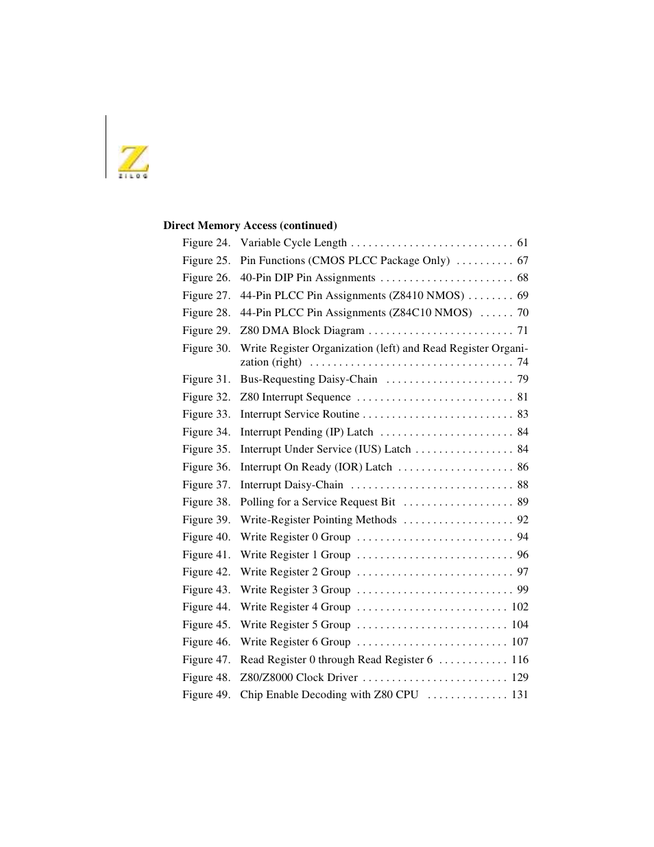 Zilog Z08470 User Manual | Page 10 / 330