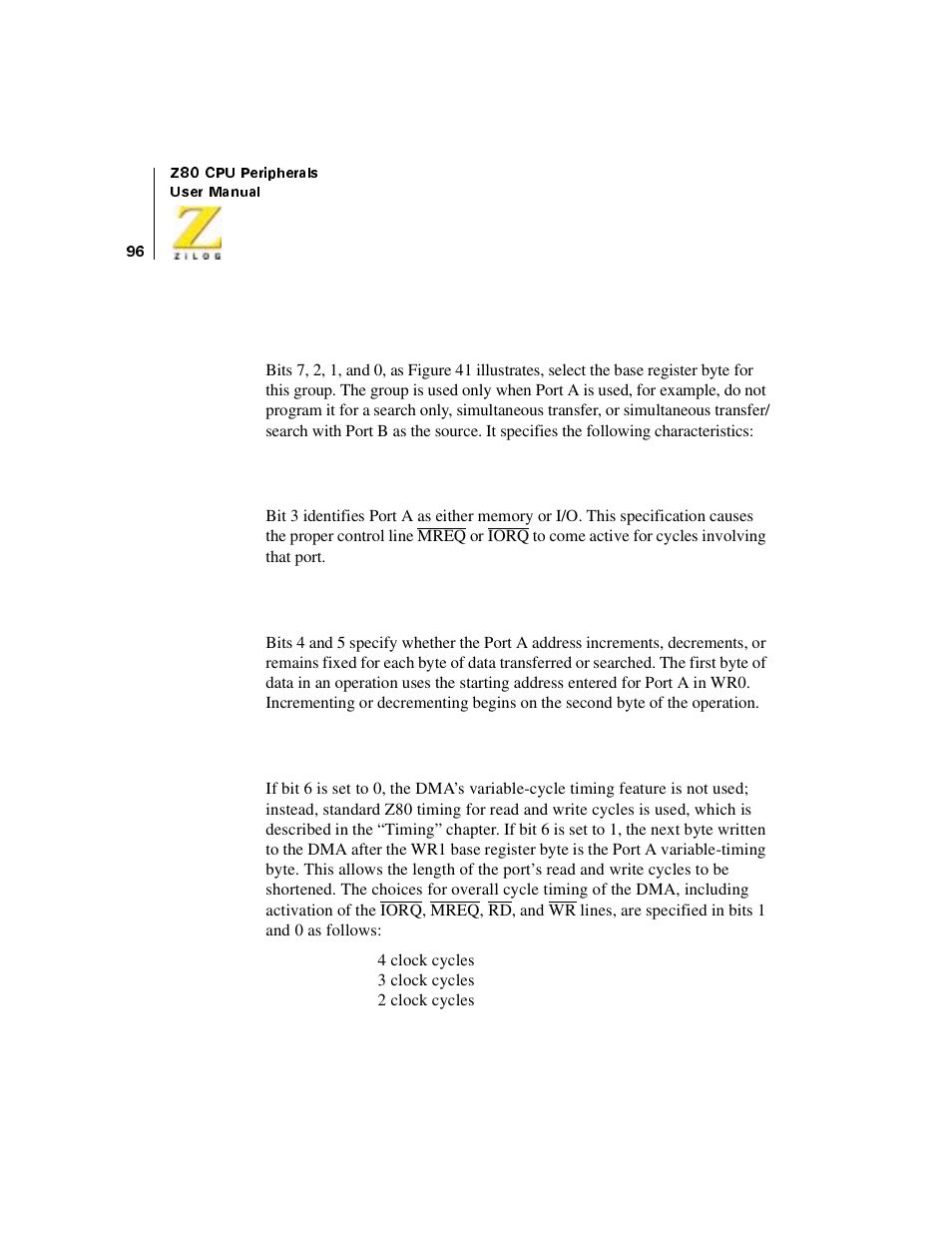 Write register 1 group | Zilog Z08470 User Manual | Page 114 / 330