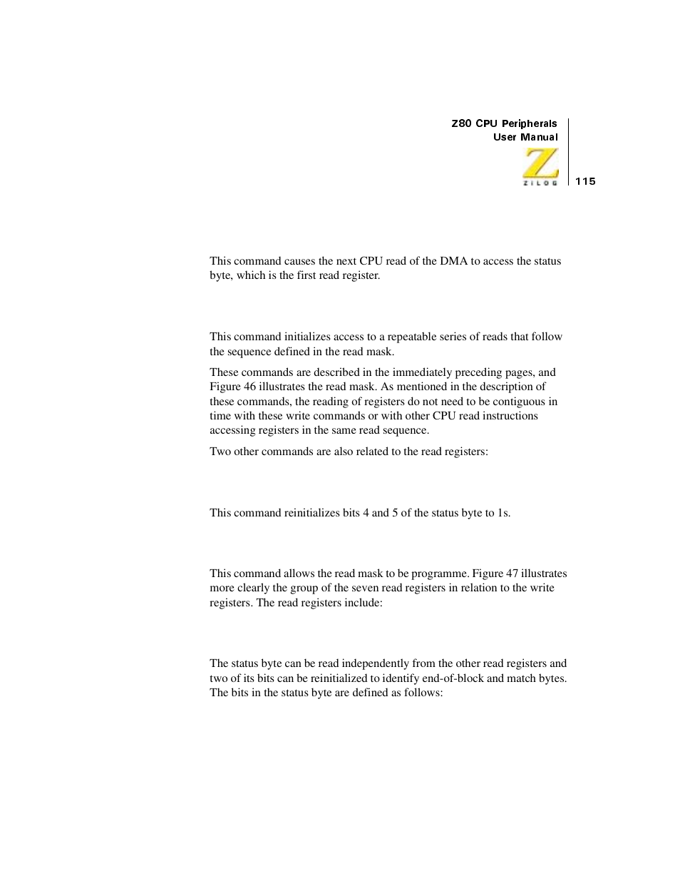 Zilog Z08470 User Manual | Page 133 / 330