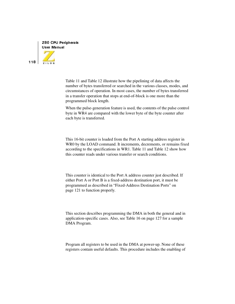 Review of programming sequences | Zilog Z08470 User Manual | Page 136 / 330