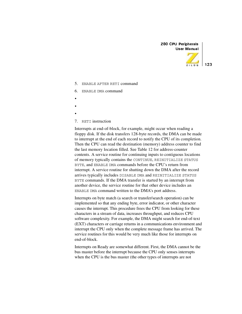 Zilog Z08470 User Manual | Page 141 / 330