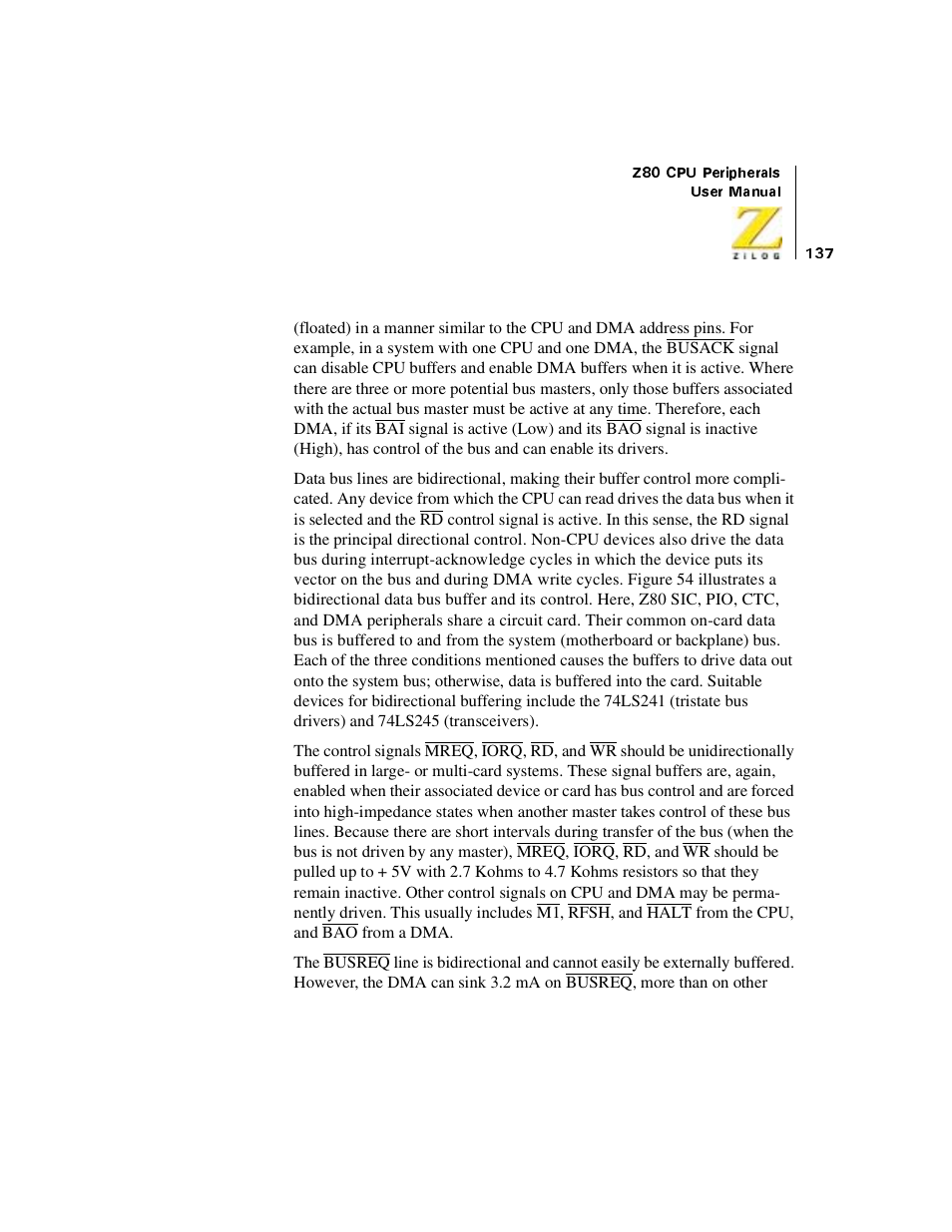 Zilog Z08470 User Manual | Page 155 / 330