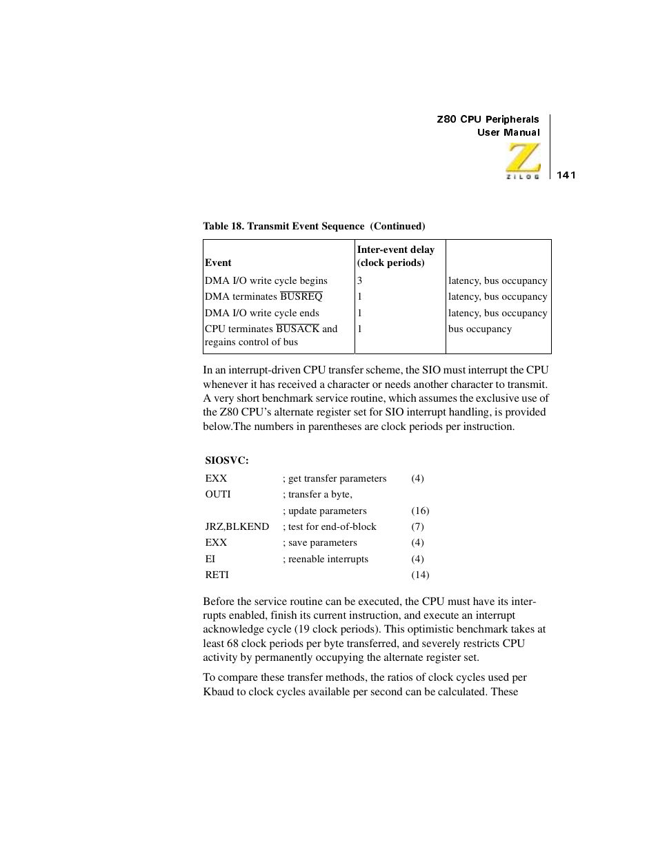 Zilog Z08470 User Manual | Page 159 / 330
