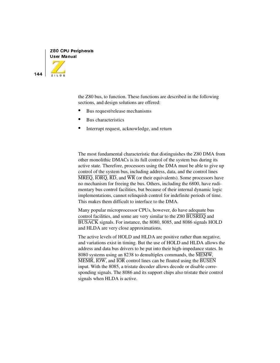 Zilog Z08470 User Manual | Page 162 / 330