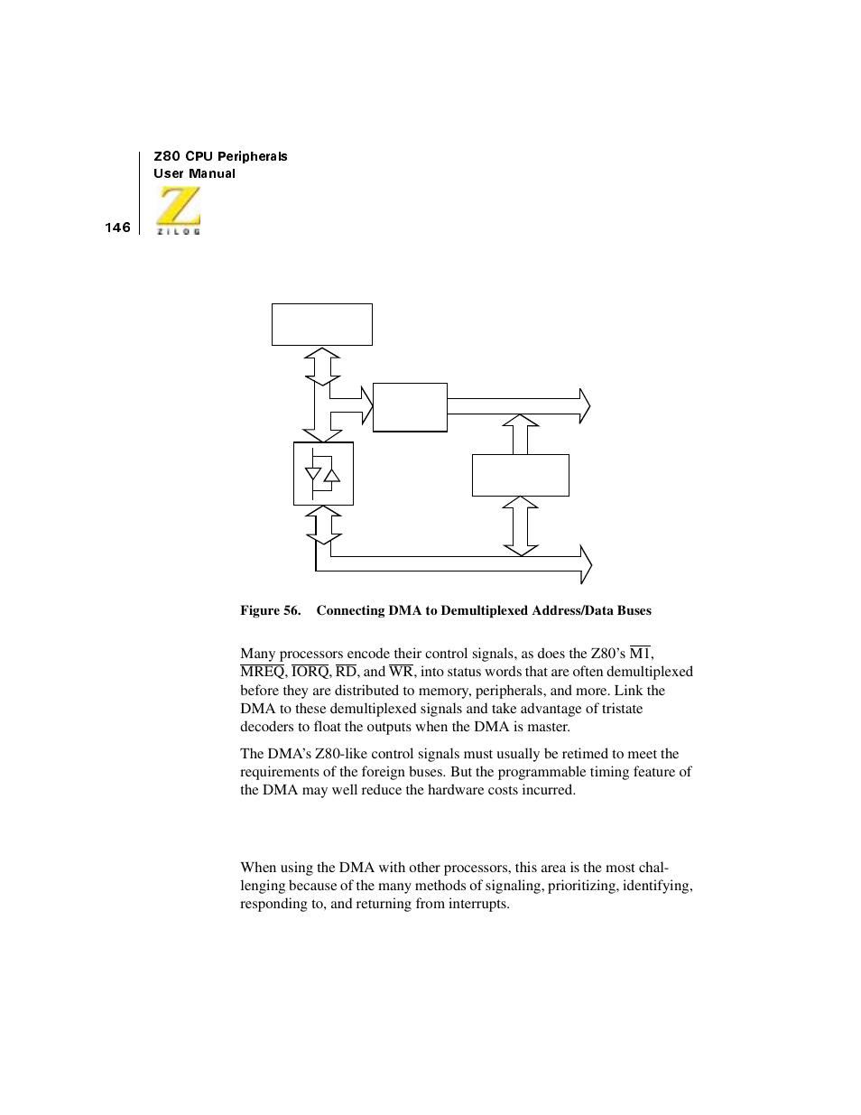 Interrupt request, acknowledge, and return | Zilog Z08470 User Manual | Page 164 / 330