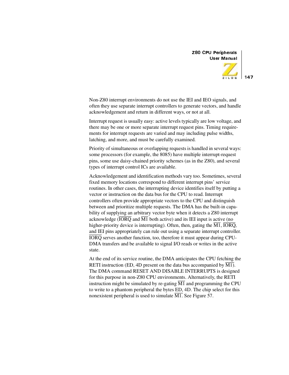 Zilog Z08470 User Manual | Page 165 / 330