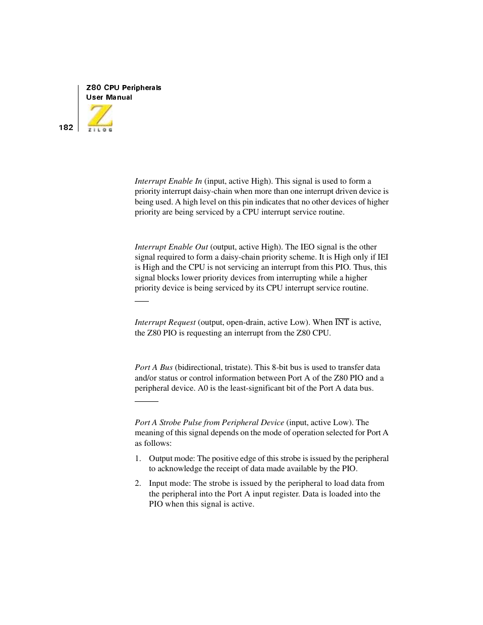 Zilog Z08470 User Manual | Page 202 / 330