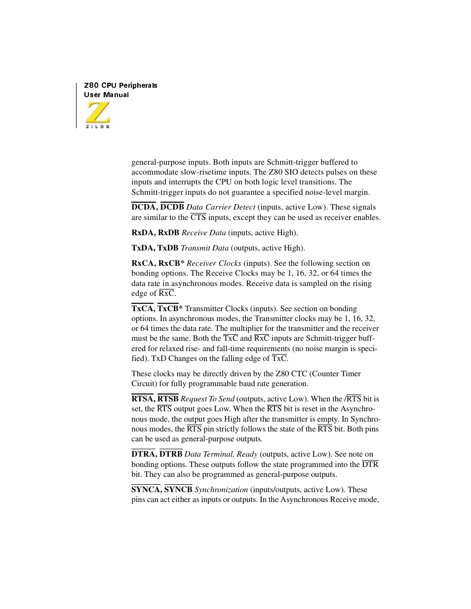 Zilog Z08470 User Manual | Page 232 / 330