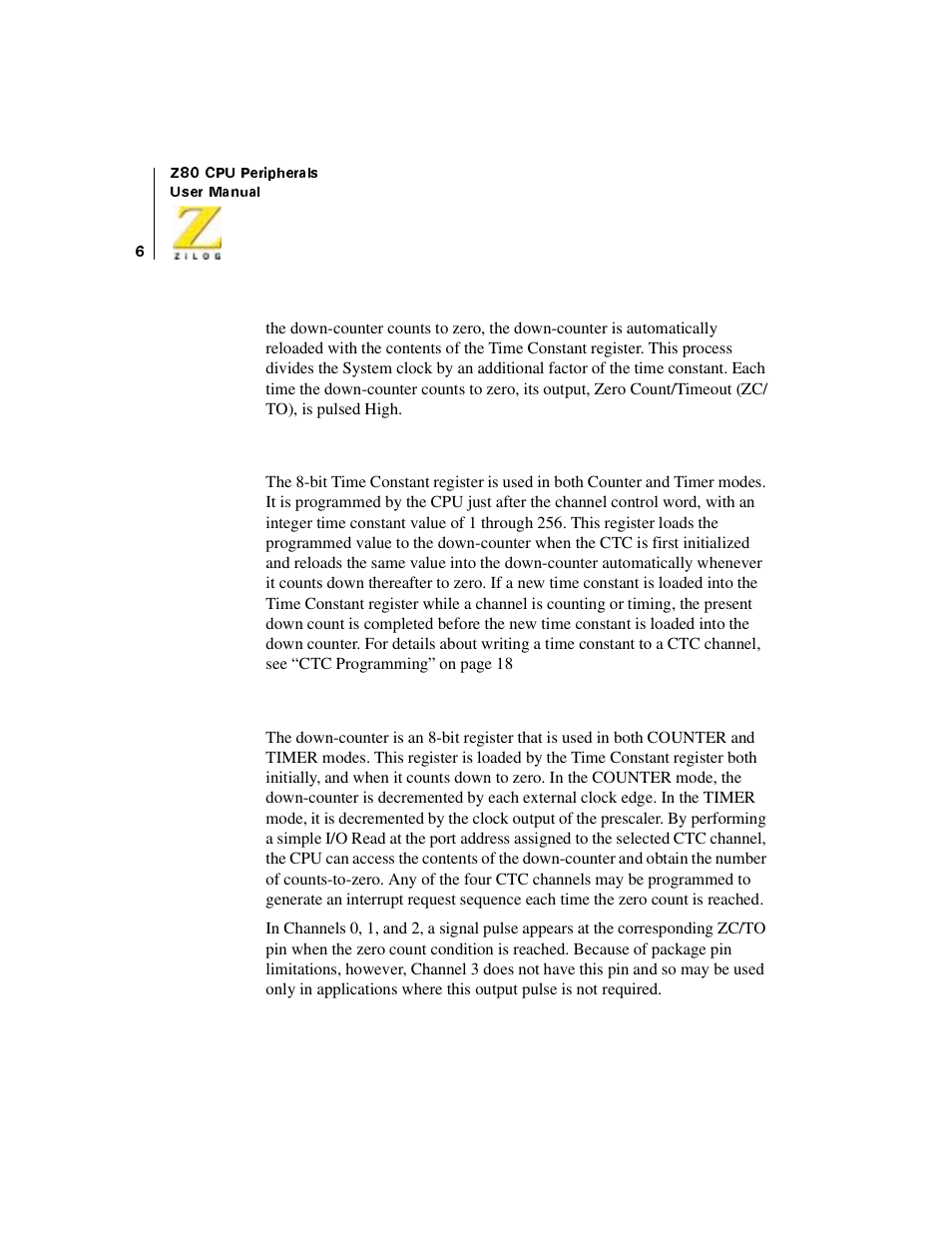 Zilog Z08470 User Manual | Page 24 / 330