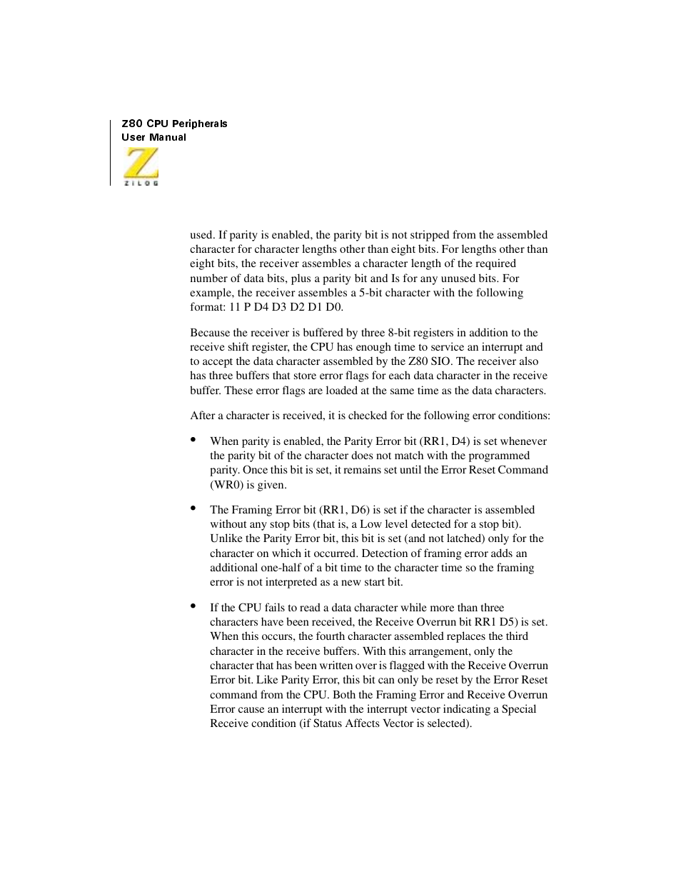 Zilog Z08470 User Manual | Page 256 / 330