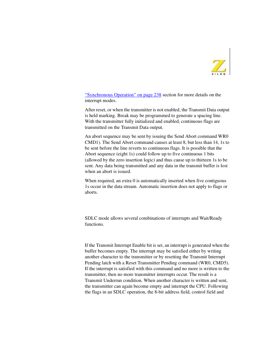 Data transfer and status monitoring | Zilog Z08470 User Manual | Page 277 / 330