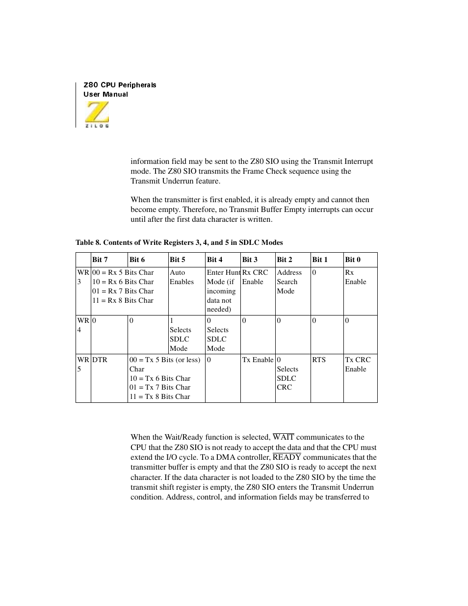 Table 27 | Zilog Z08470 User Manual | Page 278 / 330