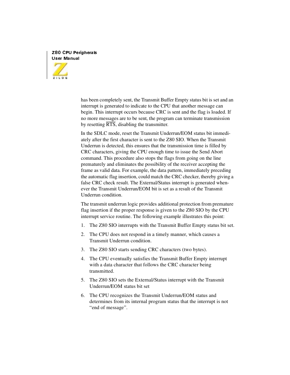 Zilog Z08470 User Manual | Page 280 / 330
