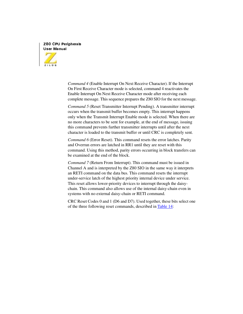 Zilog Z08470 User Manual | Page 296 / 330