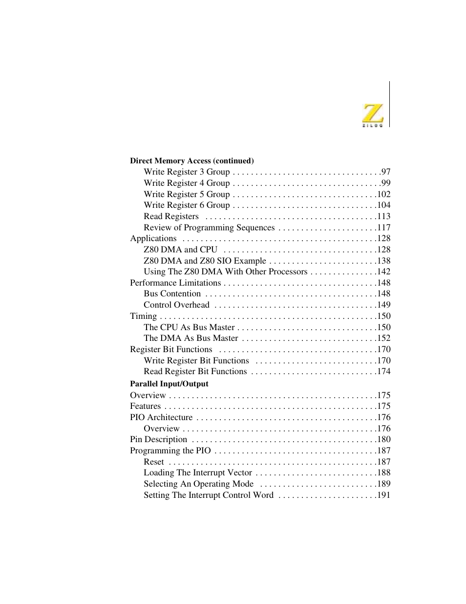 Zilog Z08470 User Manual | Page 5 / 330