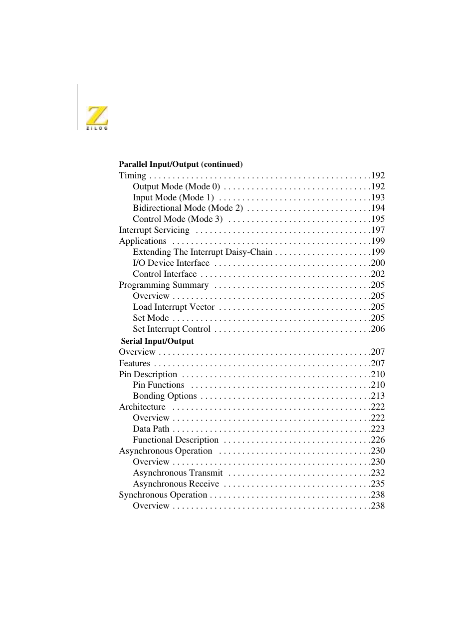 Zilog Z08470 User Manual | Page 6 / 330
