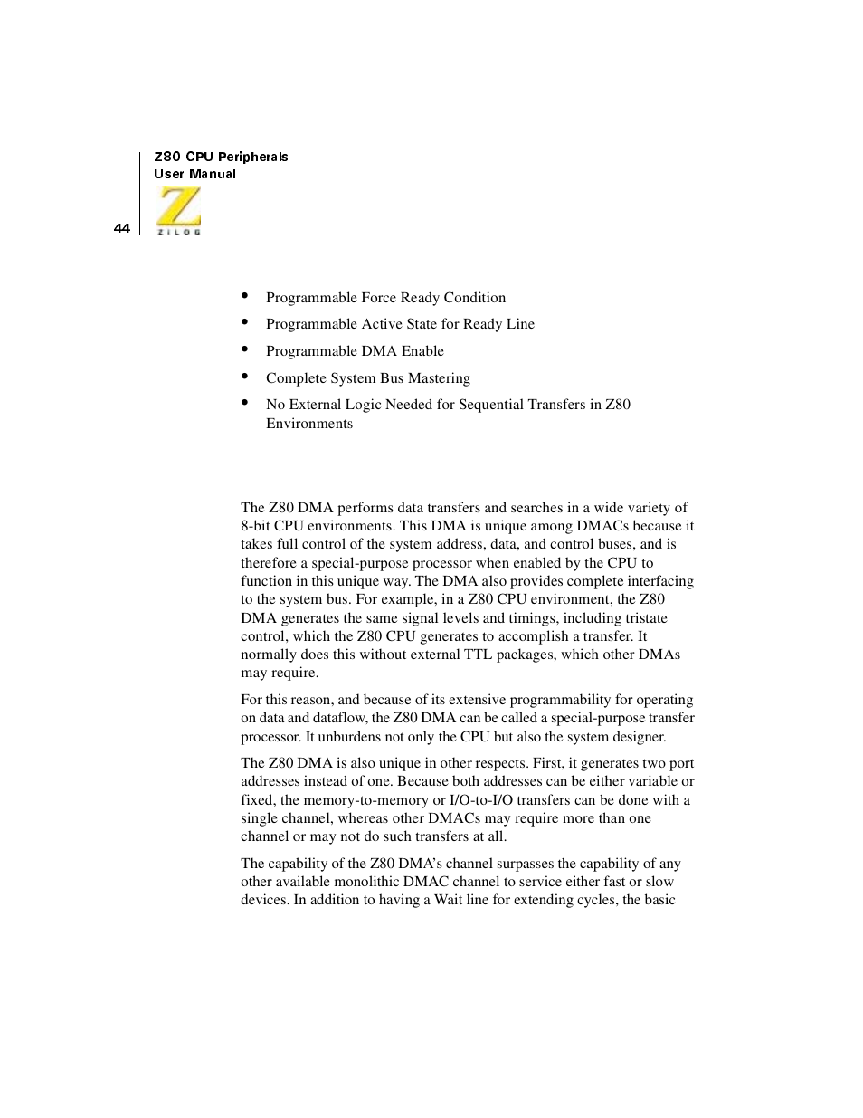Overview | Zilog Z08470 User Manual | Page 62 / 330