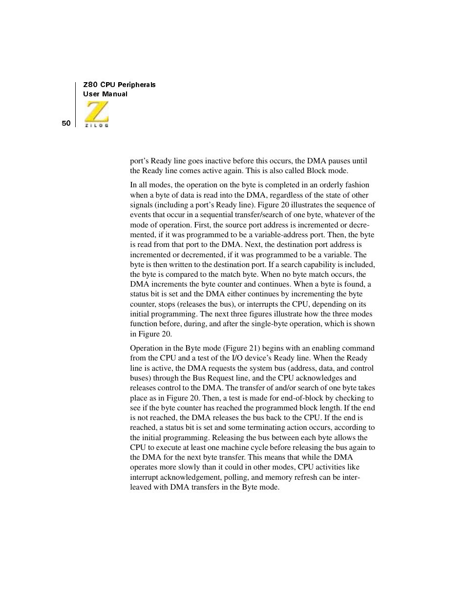 Zilog Z08470 User Manual | Page 68 / 330