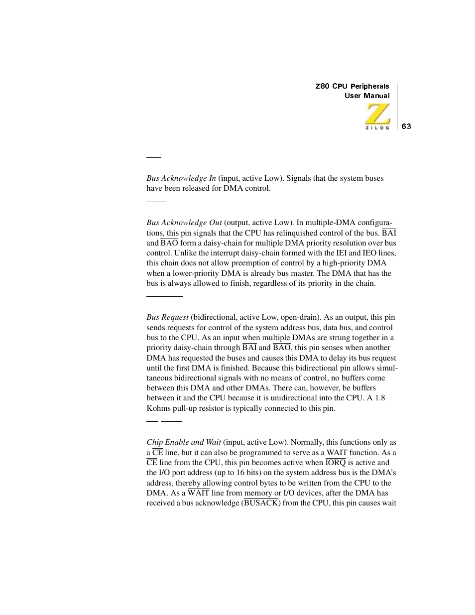 Zilog Z08470 User Manual | Page 81 / 330