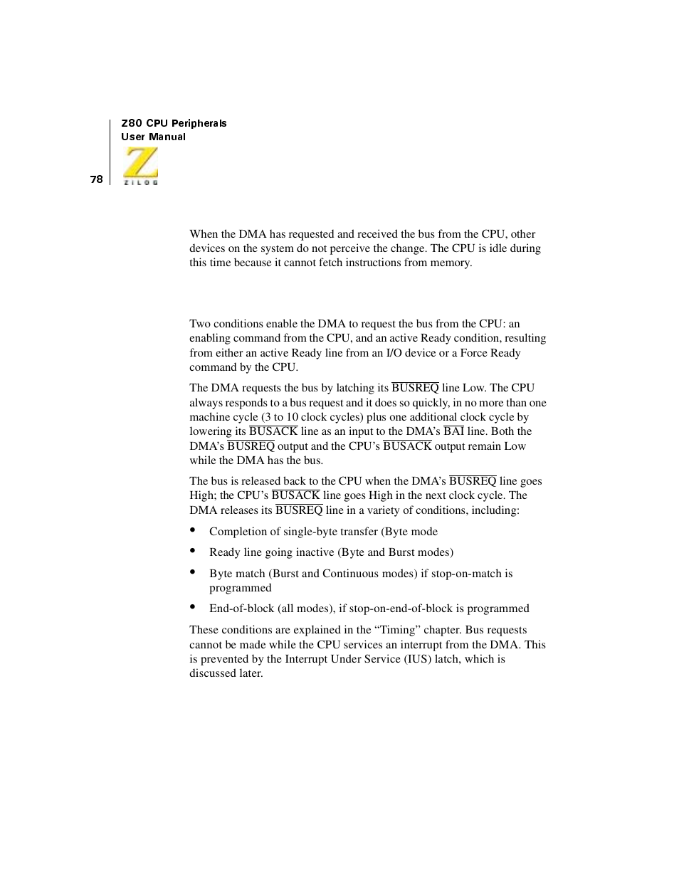 Zilog Z08470 User Manual | Page 96 / 330