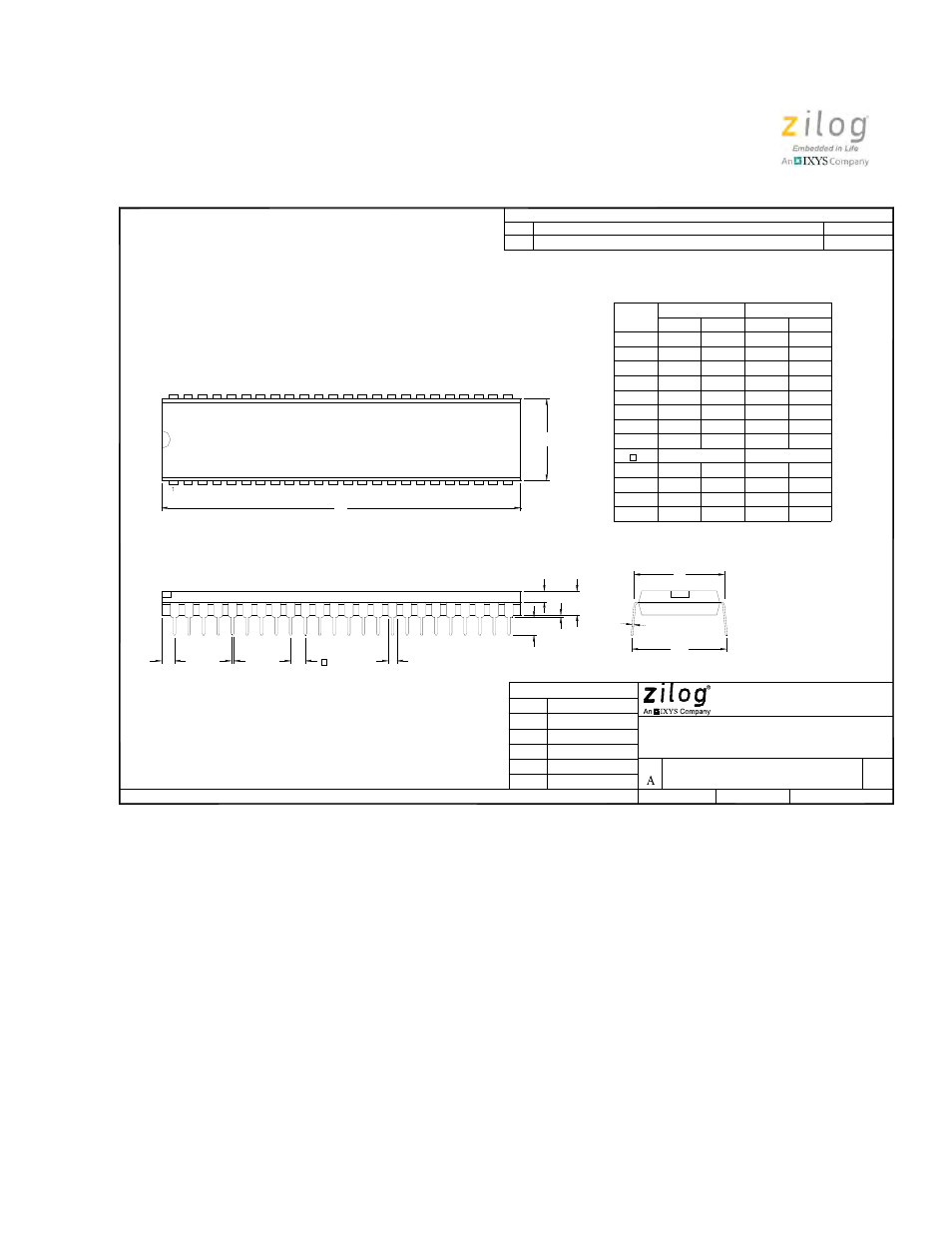 Marketing outline, 48-lead pdip, Marketing outline, 48 lead plastic dip | Zilog Z8PE002 User Manual | Page 10 / 44