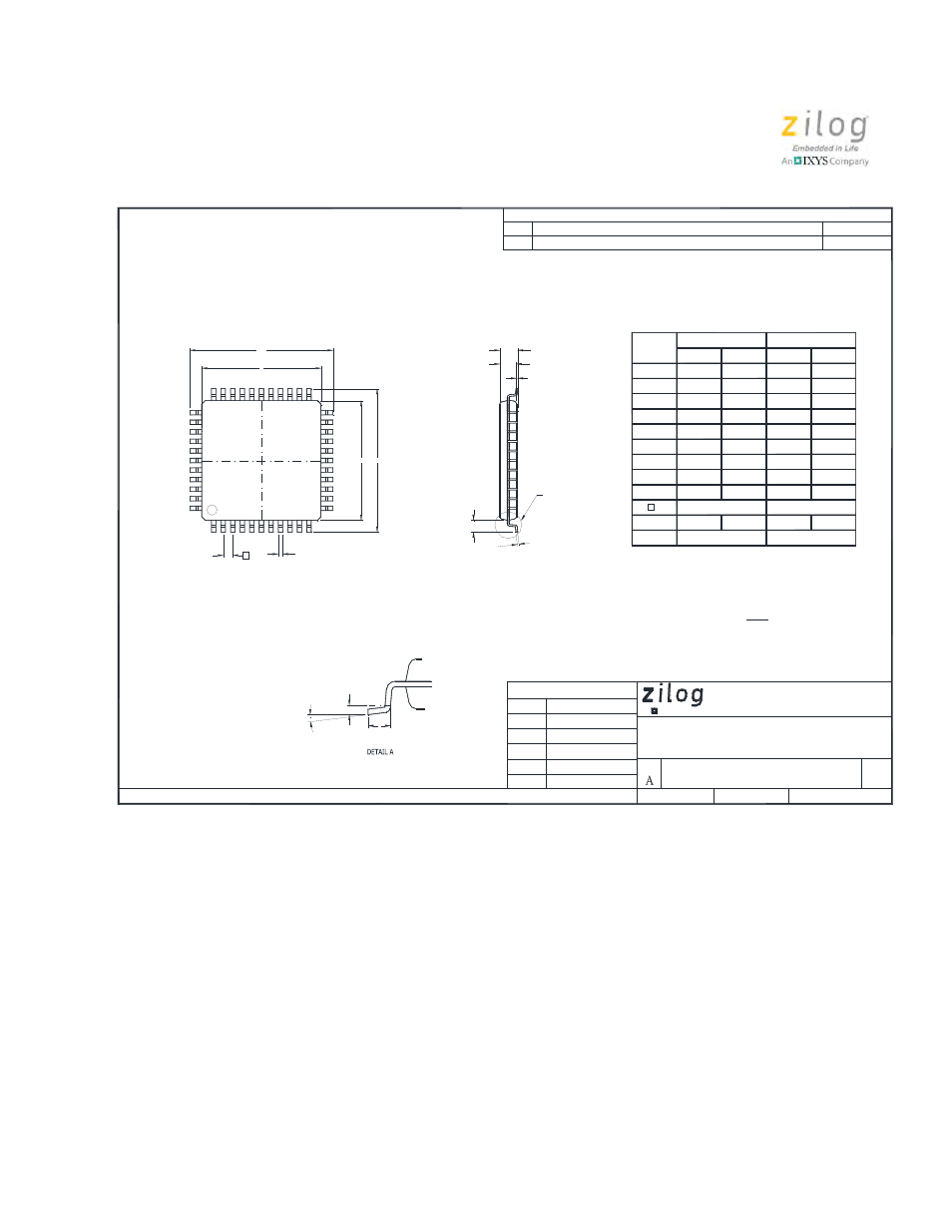 Marketing outline, 44-lead lqfp | Zilog Z8PE002 User Manual | Page 19 / 44