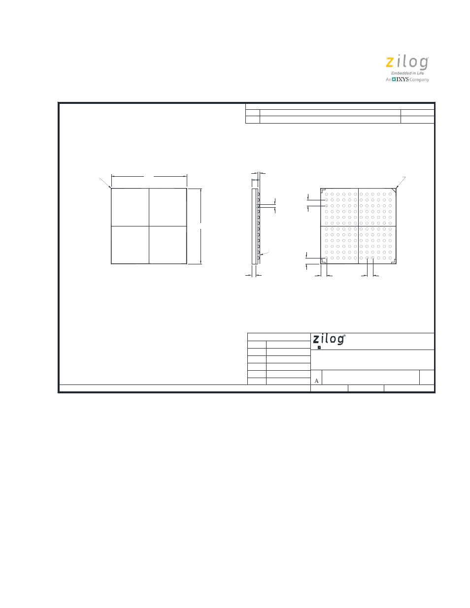 Marketing outline, 144-lead bga | Zilog Z8PE002 User Manual | Page 32 / 44