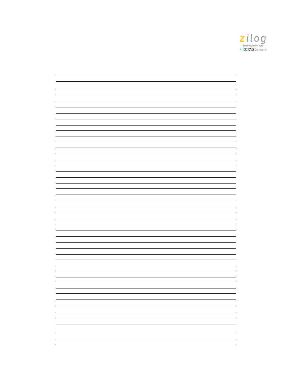 Packing quantity, Irda | Zilog Z8PE002 User Manual | Page 40 / 44