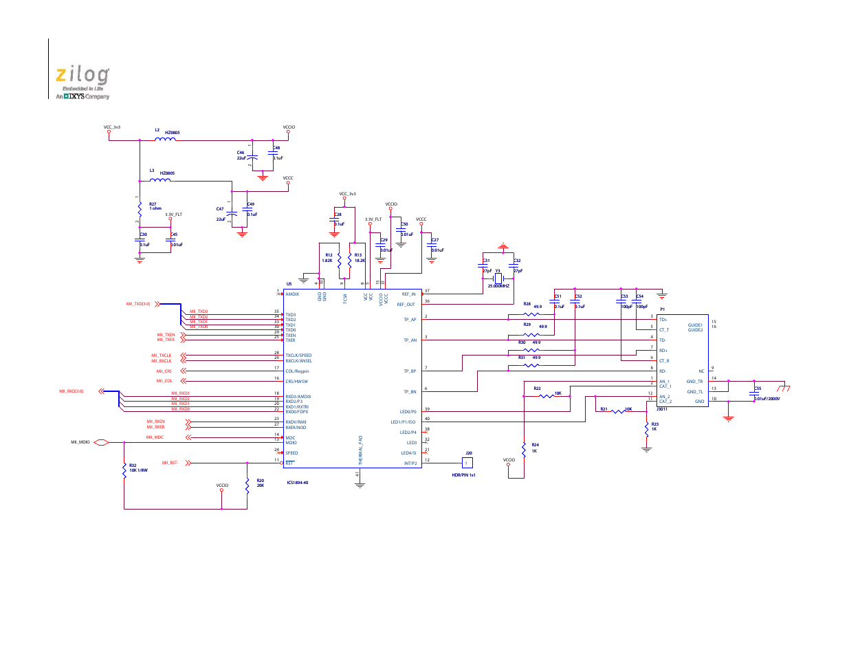 Zilog EZ80F91GA User Manual | Page 122 / 127