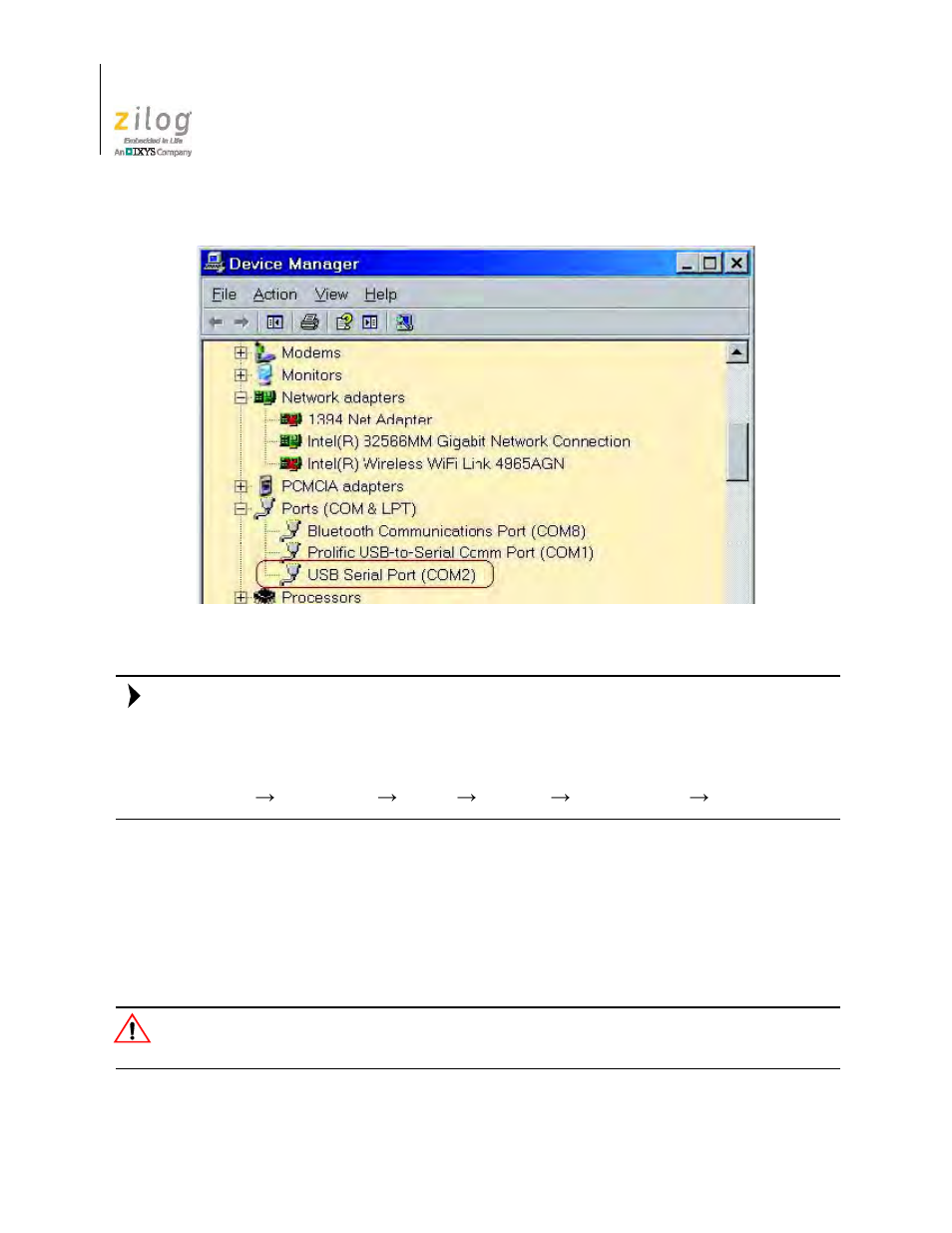 Figure 2, A successful usb-to-uart driver installation | Zilog EZ80F91GA User Manual | Page 20 / 127