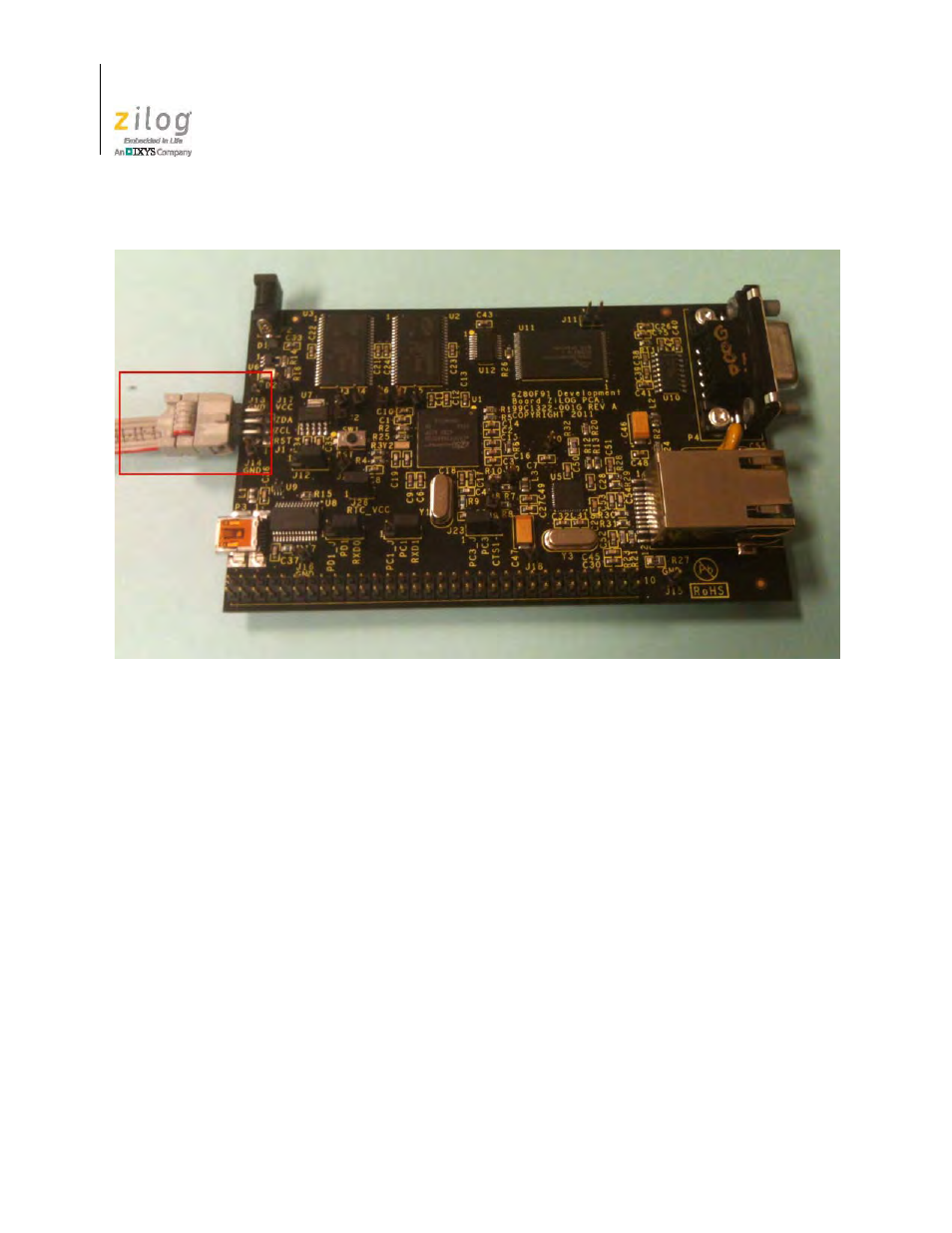 Figure 4, Debug connector j1 | Zilog EZ80F91GA User Manual | Page 22 / 127
