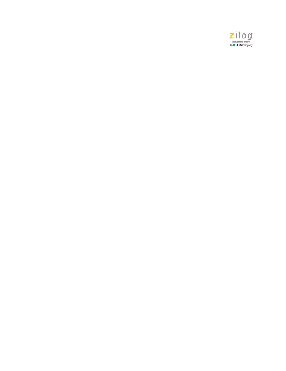 Table 3, Zgate memory layout | Zilog EZ80F91GA User Manual | Page 57 / 127