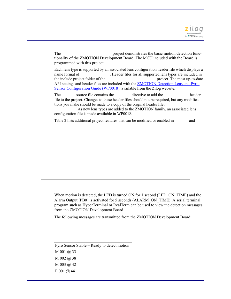 Zmotion_intrusion_demo | Zilog Z8FS021A User Manual | Page 12 / 25