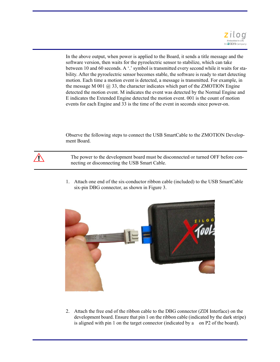 Connecting the usb smartcable | Zilog Z8FS021A User Manual | Page 13 / 25