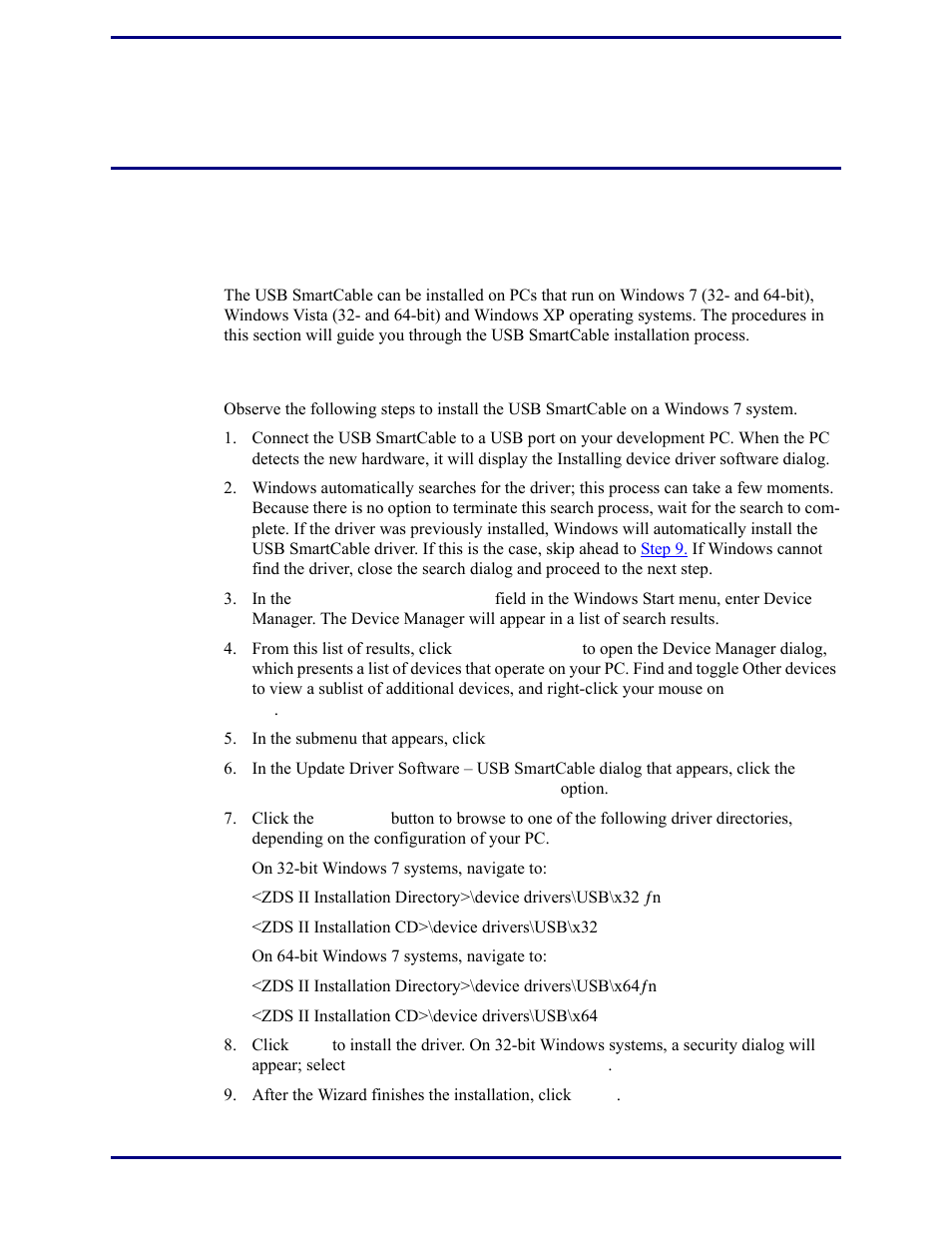 Windows 7 32/64 systems, Appendix b. installing the usb smartcable driver | Zilog Z8FS021A User Manual | Page 22 / 25