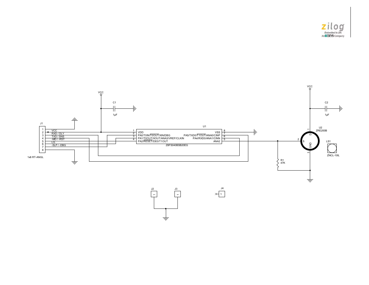 Schematic diagrams, Zmotion, Detection module ii evaluation kit user manual 12 | Zilog ZEPIR0BA User Manual | Page 16 / 18