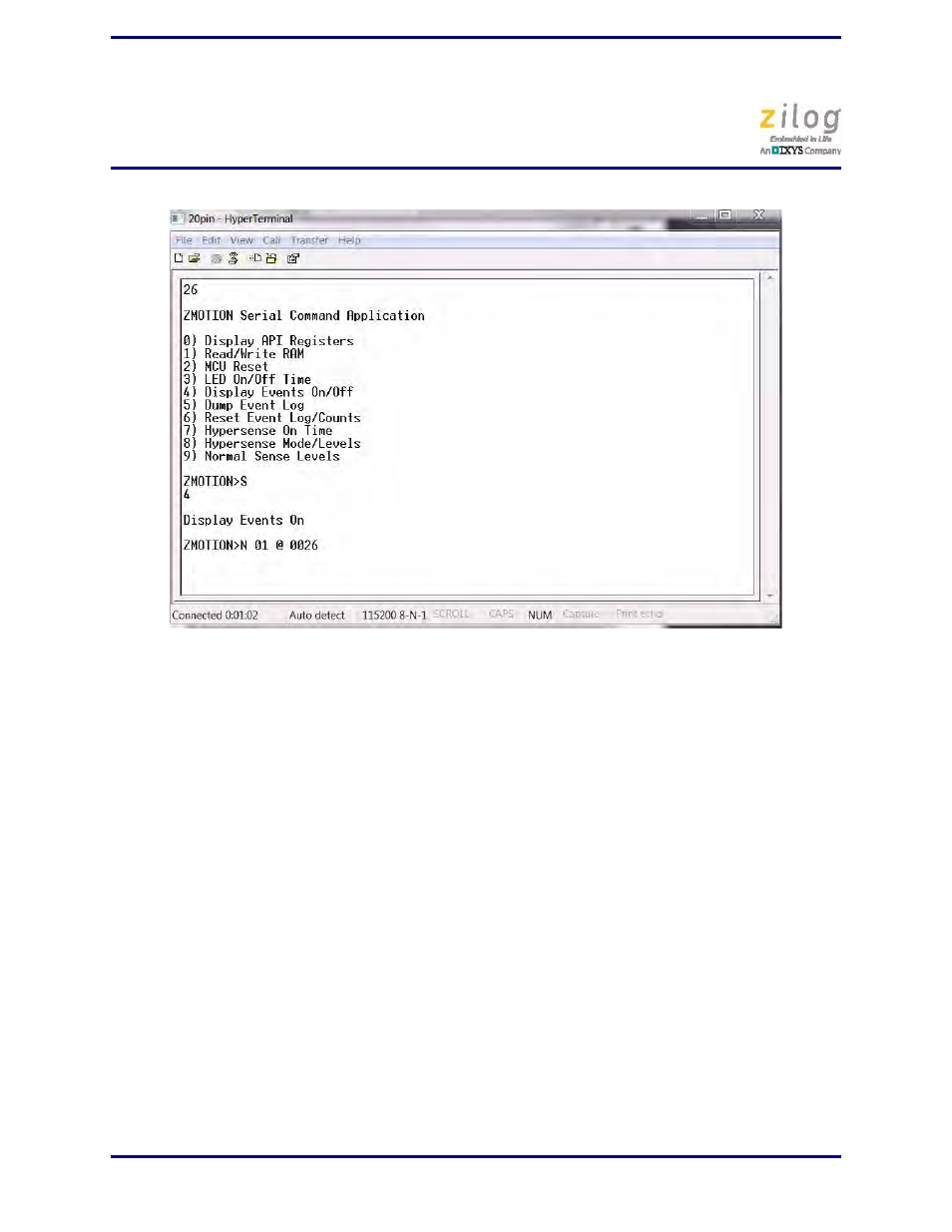 Zilog ZMOT0BHH User Manual | Page 24 / 34