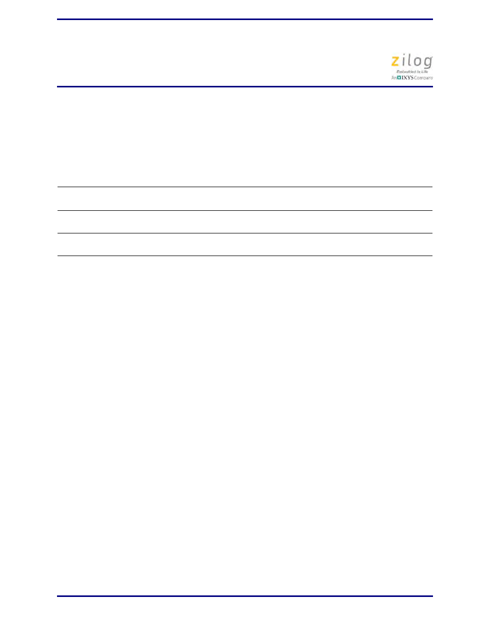 Revision history | Zilog ZMOT0BHH User Manual | Page 3 / 34