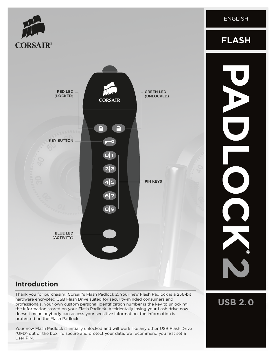 Corsair Padlock 2 User Manual | 4 pages