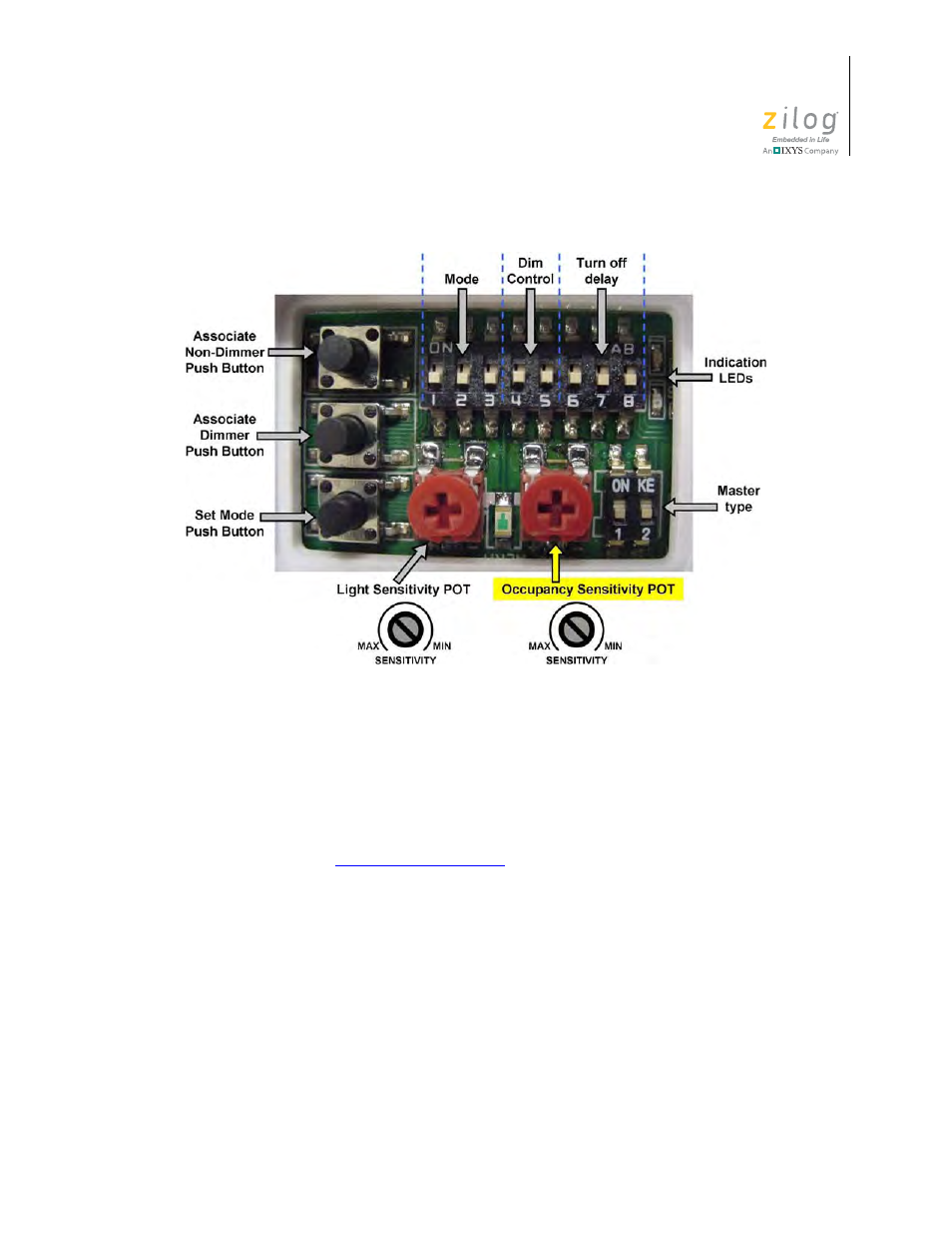 D the, Light detection adjustment | Zilog ZAURCT User Manual | Page 29 / 59