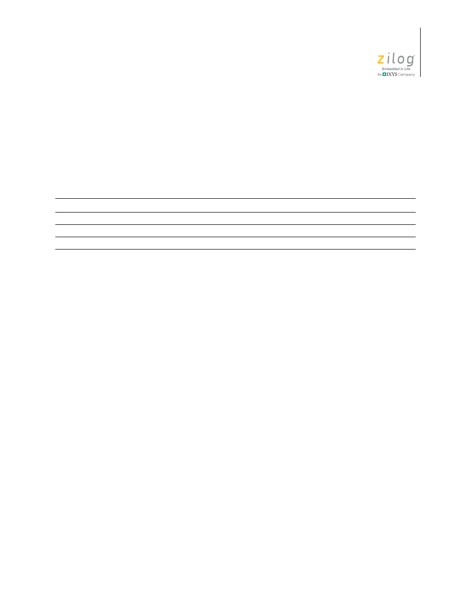 Revision history | Zilog ZAURCT User Manual | Page 3 / 59