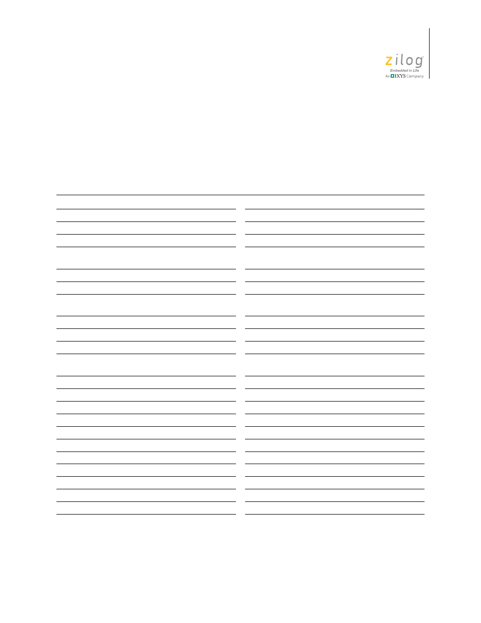Technical specifications | Zilog ZAURCT User Manual | Page 46 / 59