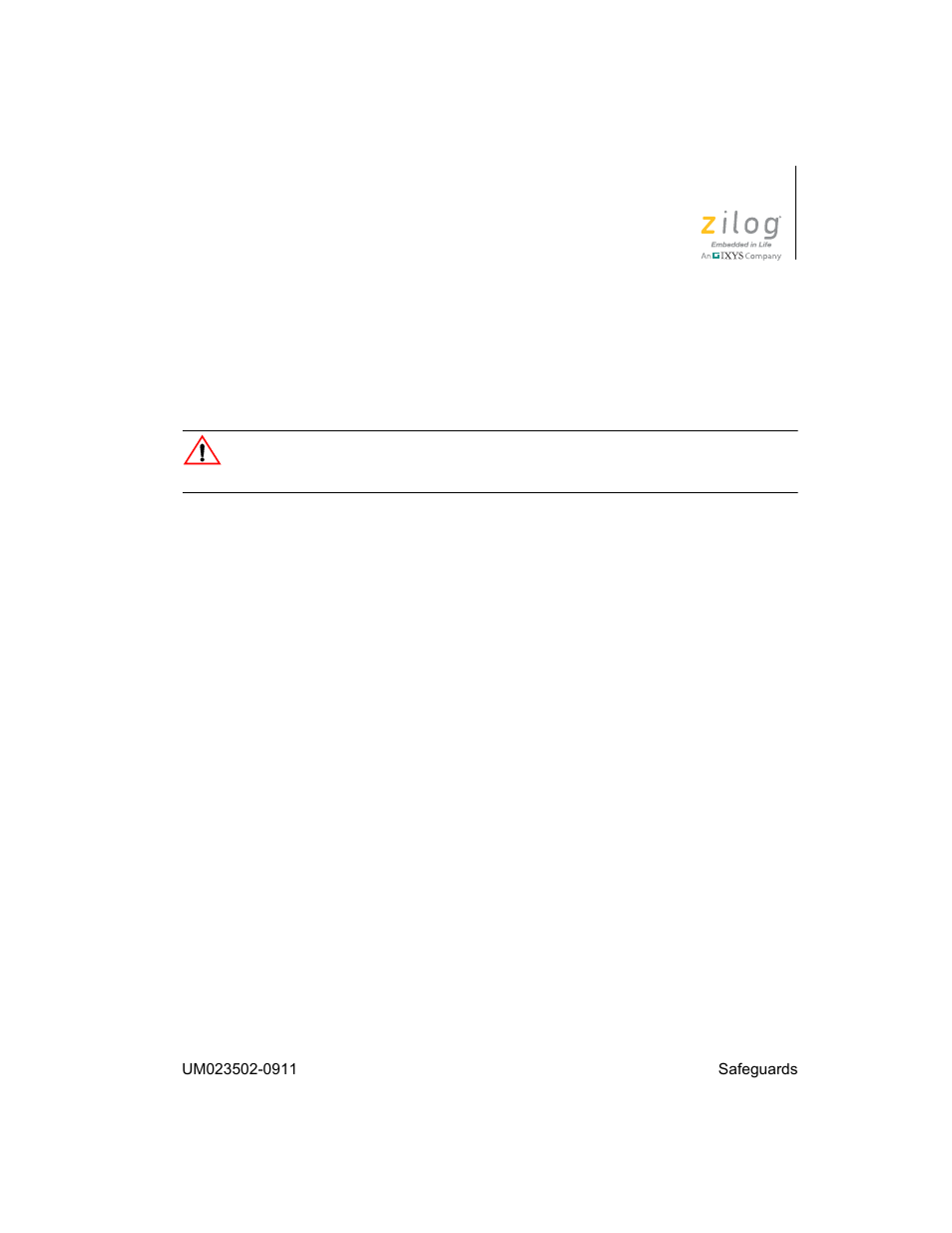 Safeguards | Zilog ZAURA868 User Manual | Page 3 / 44