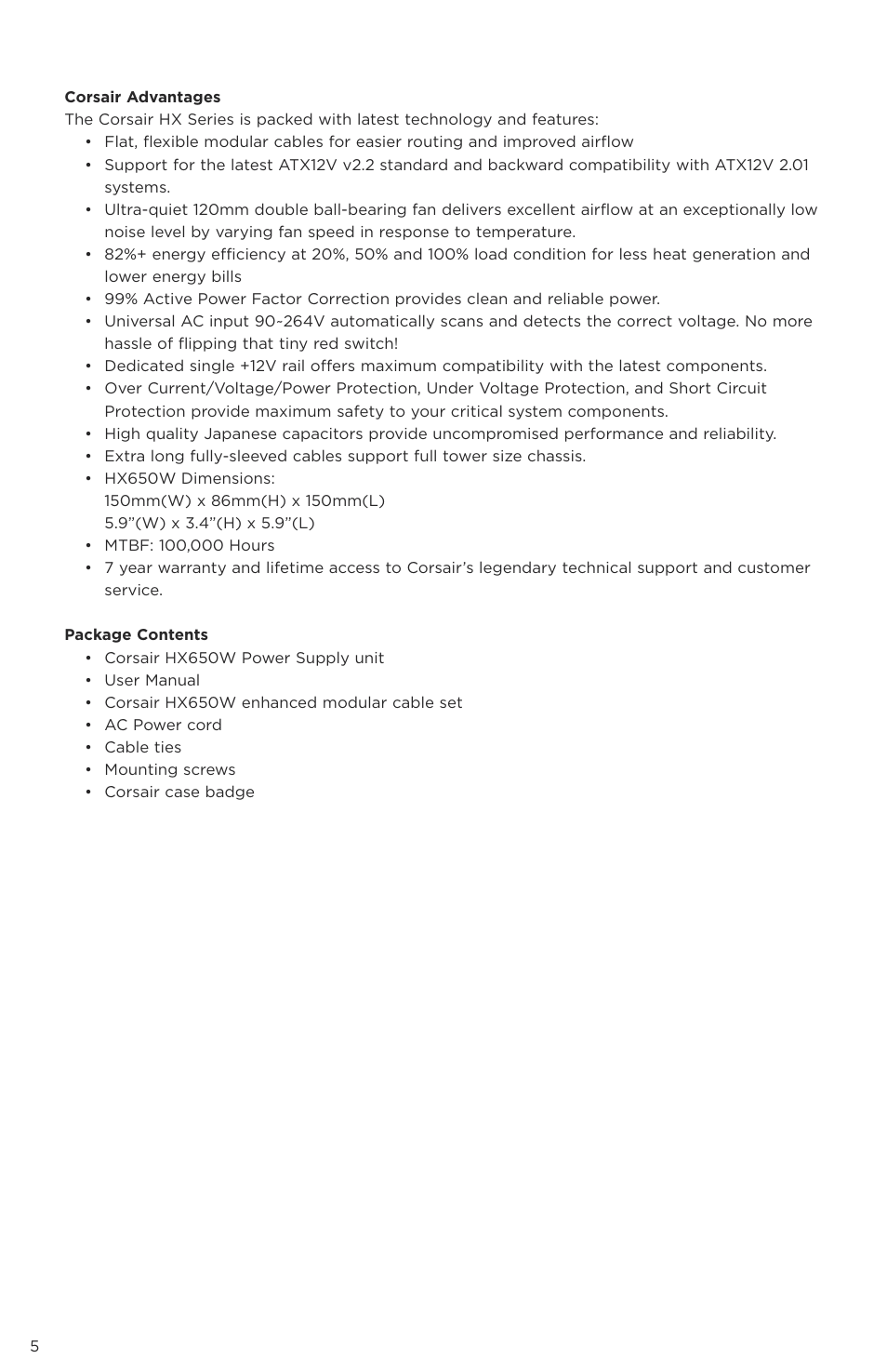 Corsair P49-00011 User Manual | Page 6 / 53