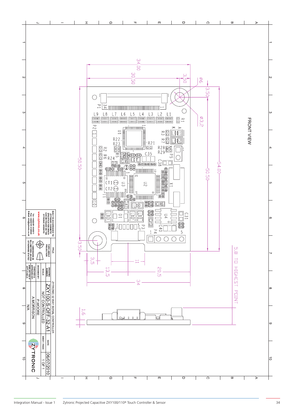 Zytronic ZXY110 User Manual | Page 34 / 42