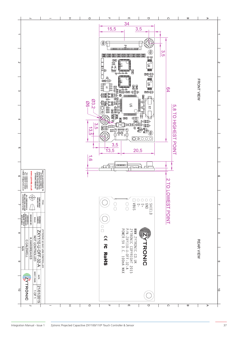 Zytronic ZXY110 User Manual | Page 37 / 42
